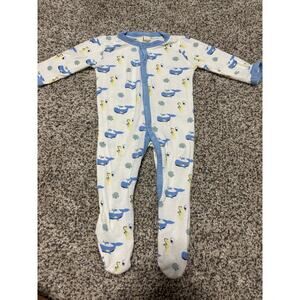 Kyte Baby Bamboo Ocean Snap Footie, Size 0-3 Months
